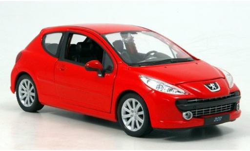 Peugeot 207 1/24 Welly rot 1:24 modellino in miniatura