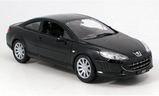 Peugeot 407 1/18 Welly Coupe schwarz 1:18 modellino in miniatura