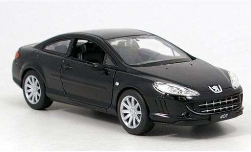 Peugeot 407 1/24 Welly Coupe schwarz 1:24 modellino in miniatura