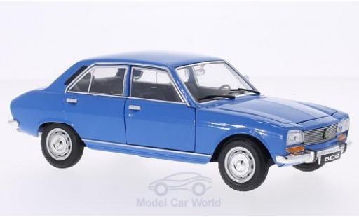 Peugeot 504 1/24 Welly blu 1975 ohne Vitrine modellino in miniatura