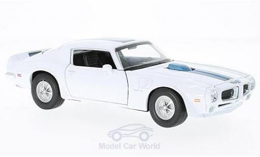 Pontiac Firebird 1972 1/24 Welly Trans Am bianco/blu 1972 modellino in miniatura
