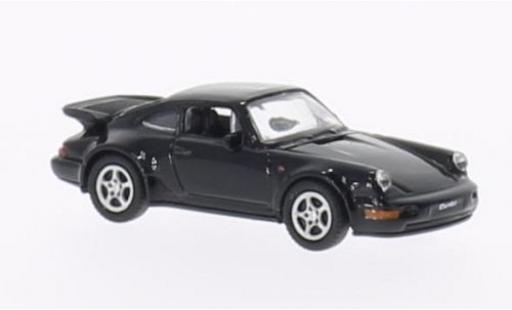 Porsche 964 Turbo 1/87 Welly 911  schwarz 1:87 modellino in miniatura