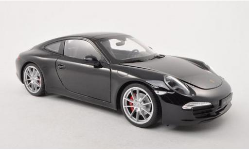 Porsche 991 S 1/18 Welly 911  Carrera schwarz 1:18 modellino in miniatura