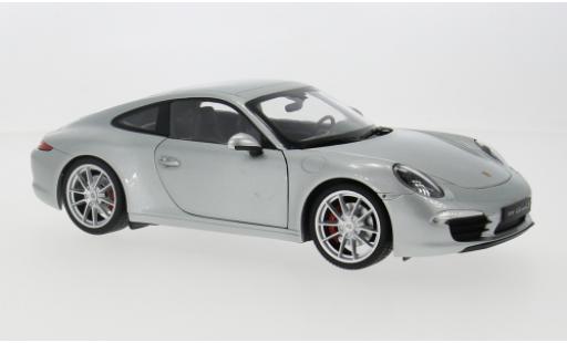 Porsche 991 S 1/18 Welly 911  Carrera silber 2012 1:18 modellino in miniatura