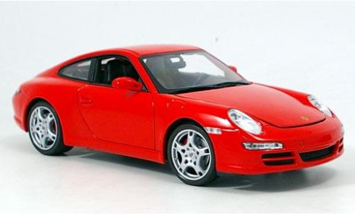 Porsche 997 S 1/18 Welly 911  Carrera Coupe rot 1:18 modellino in miniatura