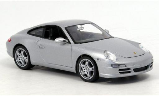 Porsche 997 S 1/24 Welly 911  Carrera silber 1:24 modellino in miniatura