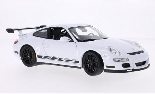 Porsche 997 GT3 RS 1/18 Welly 911 () GT3 RS bianco/Dekor modellino in miniatura