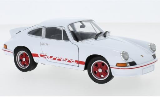 Porsche 911 RS 1/24 Welly Carrera RS 2.7 bianco/rosso 1973 modellino in miniatura