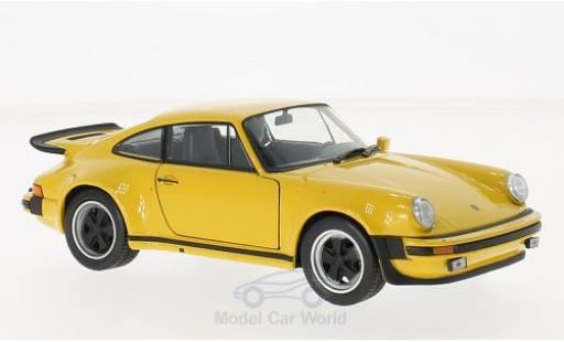 Porsche 930 Turbo 1/24 Welly 911 Turbo 3.0 giallo 1974 modellino in miniatura