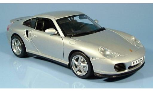 Porsche 911 1/18 Welly Turbo silber 1:18 modellino in miniatura