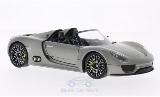 Porsche 918 1/24 Welly Spyder grigio modellino in miniatura