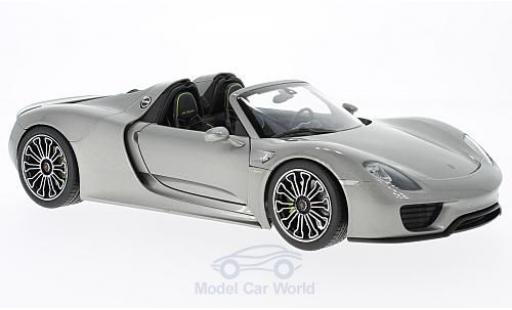 Porsche 918 1/18 Welly Spyder grigio 2011 modellino in miniatura