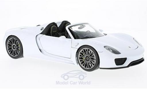 Porsche 918 1/18 Welly Spyder bianco 2011 modellino in miniatura