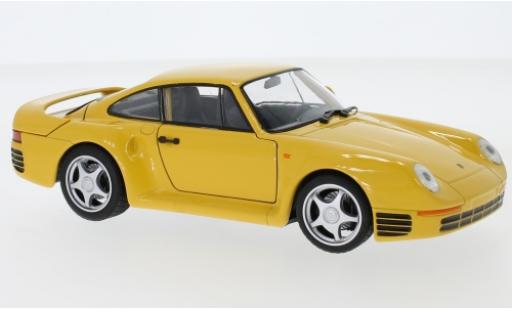 Porsche 959 1/24 Welly giallo modellino in miniatura