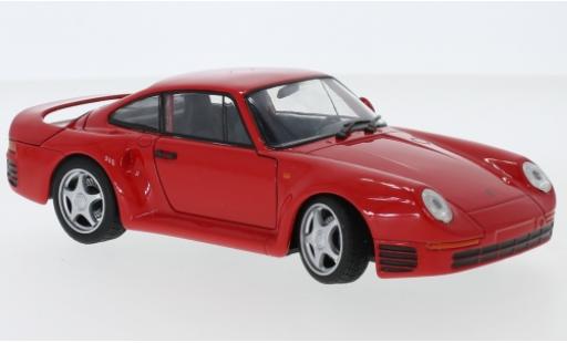 Porsche 959 1/24 Welly rosso modellino in miniatura