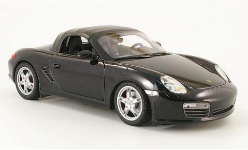 Porsche Boxster 1/18 Welly S schwarz geschlossen 1:18 modellino in miniatura