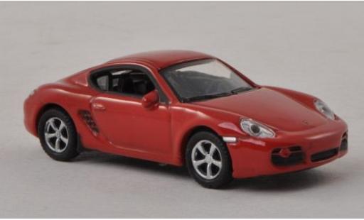 Porsche Cayman S 1/87 Welly rot 1:87 modellino in miniatura