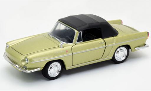 Renault Caravelle 1/24 Welly metallico verde geschlossenes Verdeck modellino in miniatura