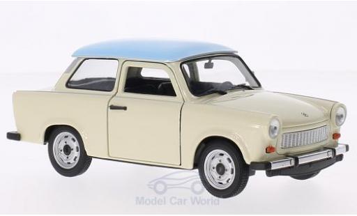 Trabant 601 1/24 Welly beige/blu modellino in miniatura