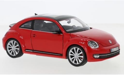 Volkswagen Beetle 1/18 Welly rosso 2012 modellino in miniatura
