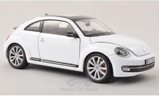 Volkswagen Beetle 1/24 Welly bianco 2012 ohne Vitrine modellino in miniatura