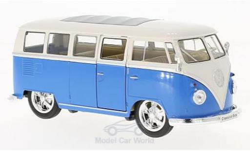 Volkswagen T1 B 1/24 Welly Bus Low Rider blu/bianco 1963 modellino in miniatura