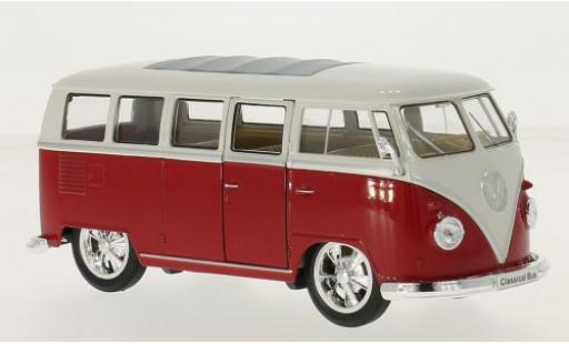Volkswagen T1 1/24 Welly Bus Low Rider rosso/bianco 1963 modellino in miniatura