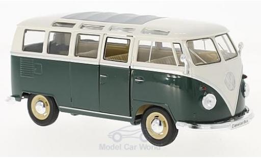 Volkswagen T1 B 1/24 Welly Samba verde/bianco 1963 modellino in miniatura