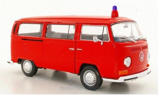 Volkswagen T2 1/24 Welly Bus Feuerwehr 1972 ohne Vitrine modellino in miniatura