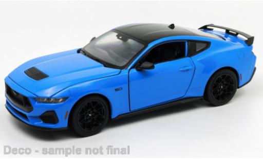 Ford Mustang 1/24 Welly metallise blu 2024 modellino in miniatura
