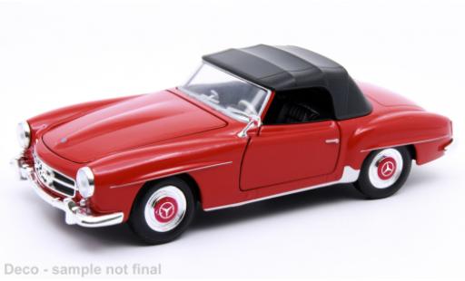 Mercedes 190 1/24 Welly SL (W121) rosso/nero modellino in miniatura