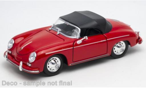 Porsche 356 1/24 Welly A Speedster rosso modellino in miniatura