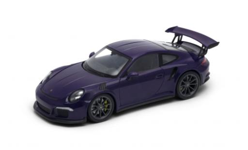 Porsche 991 GT3 RS 1/24 Welly 911  lila 2015 modellino in miniatura