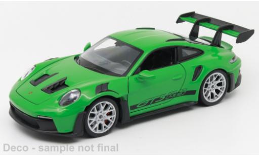 Porsche 992 1/24 Welly 911 GTR RS  vert modellino in miniatura