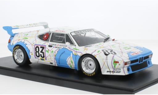 Bmw M1 1/18 Werk83 Procar No.83 24h Le Mans 1980 modellino in miniatura