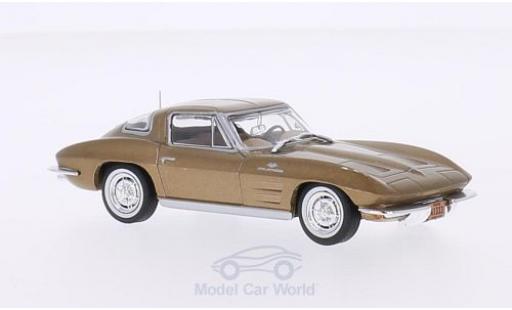 Chevrolet Corvette C2 1/43 WhiteBox C2 Stingray gold 1963 modellino in miniatura