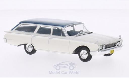 Ford Ranch Wagon 1/43 WhiteBox bianco/metallico türkis 1960 modellino in miniatura