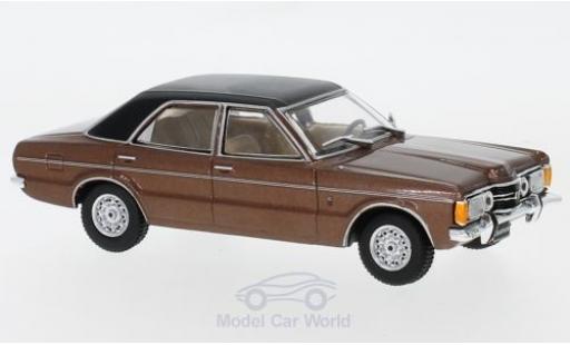 Ford Taunus 1/43 WhiteBox GXL metallico marroneee/nero 1974 modellino in miniatura