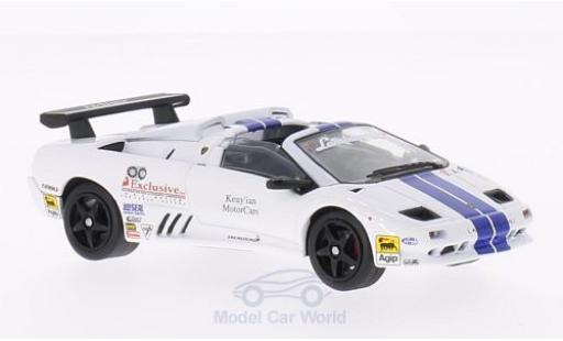 Lamborghini Diablo VT 1/43 WhiteBox VT-R Roadster Trofeo bianco/blu 1997 modellino in miniatura