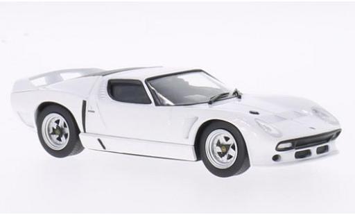 Lamborghini Miura 1/43 WhiteBox SVJ Roadster bianco 1981 modellino in miniatura
