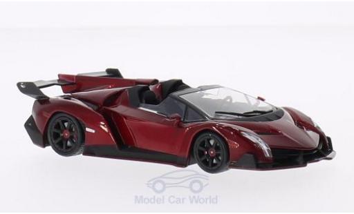 Lamborghini Veneno 1/43 WhiteBox Roadster metallico rosso 2013 modellino in miniatura