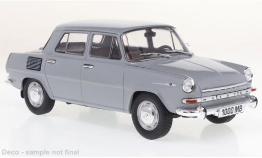 Skoda 1000 1/24 WhiteBox MB grigio/bianco 1965 modellino in miniatura