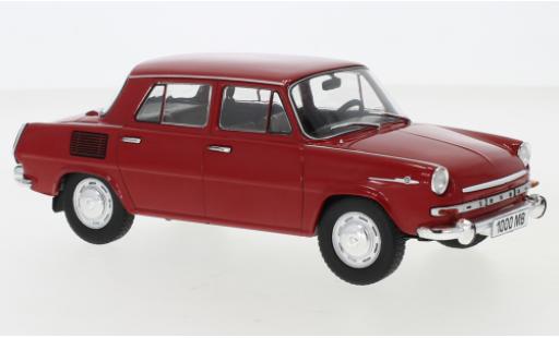 Skoda 1000 1/24 WhiteBox MB rosso 1968 modellino in miniatura