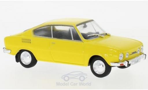 Skoda 110 1/43 WhiteBox R giallo 1970 modellino in miniatura