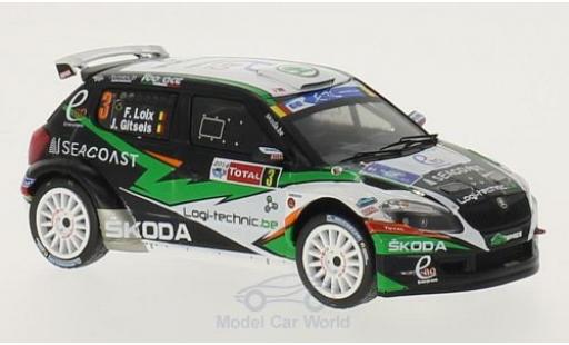 Skoda Fabia 1/43 WhiteBox S2000 No.3 Rallye Ypres 2014 F.Loix/J.Gitsels modellino in miniatura