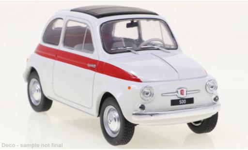 Fiat 500 1/24 WhiteBox bianco/rosso 1960 modellino in miniatura