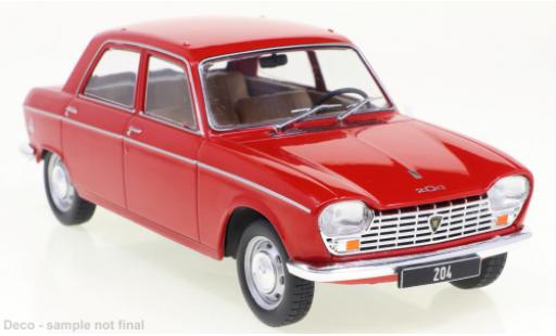 Peugeot 204 1/24 WhiteBox rosso 1968 modellino in miniatura