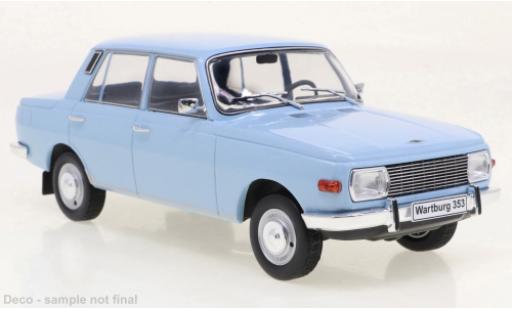 Wartburg 353 1/24 WhiteBox blu 1967 modellino in miniatura