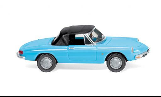 Alfa Romeo Spider 1/87 Wiking blu/nero 1966 modellino in miniatura