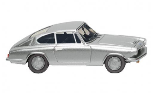 Bmw 1600 1/87 Wiking GT Coupe grigio 1967 modellino in miniatura